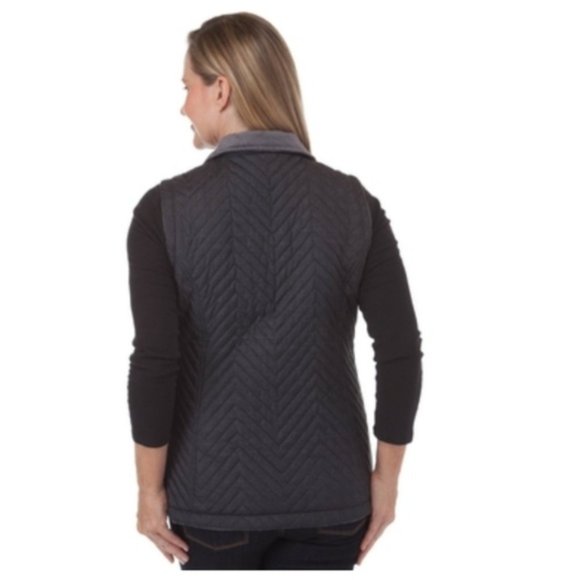 Free Country Reversible Quilted Vest in Black Size Small - Picture 3 of 16